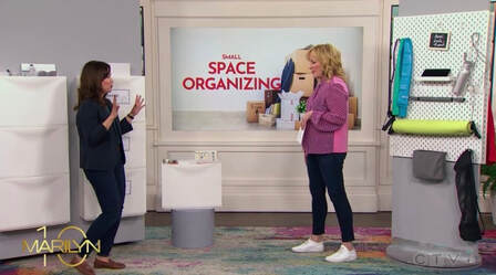 Michele Delory featuring her small space organization tips on The Marilyn Denis Show on CTV