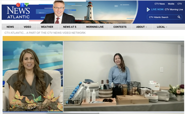 Michele Delory featured as an Organizing Expert for a spring campaign with Home Sense Canada. Michele doing a TV segment on CTV Morning Live Atlantic.