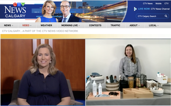 Michele Delory featured as an Organizing Expert for a spring campaign with Home Sense Canada. Michele doing a TV segment on CTV Morning Live Calgary.