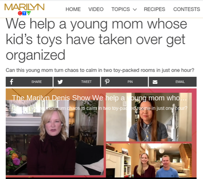 Michele Delory featured as an Organizing Expert on The Marilyn Denis Show.